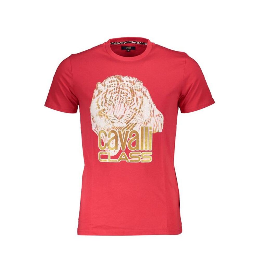 Cavalli Class Rosso Cotton Men Men's T-Shirt